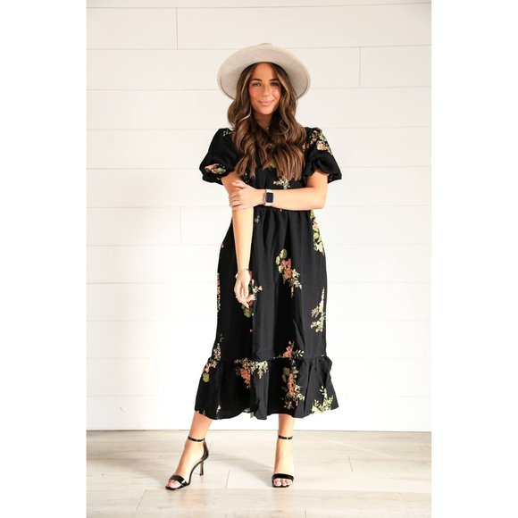 Tally Puff Sleeve Midi Dress - Picture 3 of 3